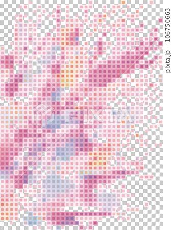 モザイクテクスチャー　ピンク 106750663