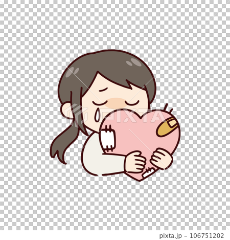 心に傷を負って悲しむ女性 106751202