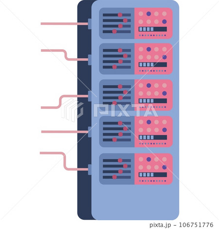Hosting rack vector data center equipment icon Hosting rack vector data center equipment icon 106751776