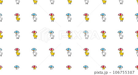 duck seamless pattern umbrella rain rubber duck shower bathroom toy chicken bird vector pet wrapping paper scarf isolated doodle cartoon animal farm tile wallpaper repeat background illustration desig 106755387