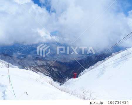 雪景色 雪山 駒ヶ根 雪景色 雪山 駒ヶ根 106755454