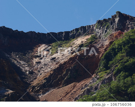 硫黄岳の爆裂火口 106756036