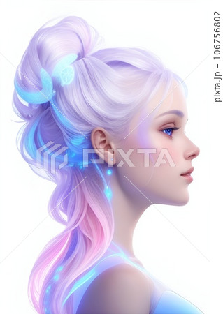 天使のような輝いたオーラをまとった女神 天使のような輝いたオーラをまとった女神 106756802