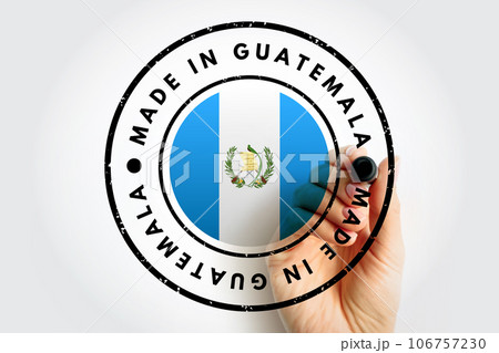 Made in Guatemala text emblem stamp, concept background Made in Guatemala text emblem stamp, concept background 106757230