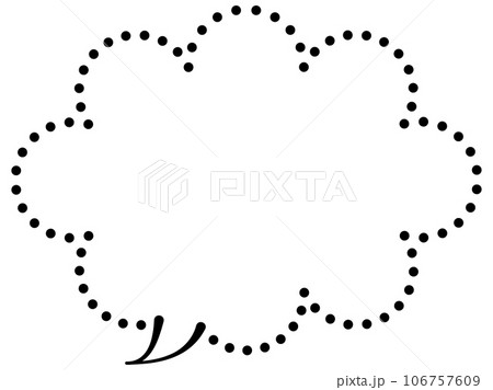 吹き出しのイラスト17【点線】 106757609