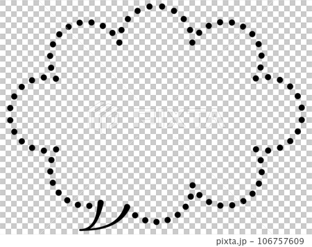 吹き出しのイラスト17【点線】 106757609