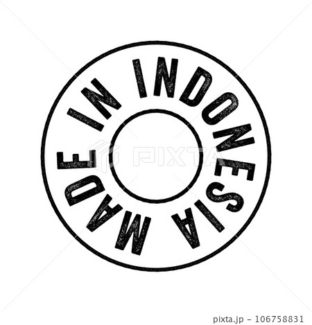 Made in Indonesia text emblem stamp, concept background Made in Indonesia text emblem stamp, concept background 106758831