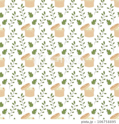 Manju pattern3. Seamless pattern with freshly cooked Japanese manju patties. Doodle color cartoon vector illustration. Manju pattern3. Seamless pattern with freshly cooked Japanese manju patties. Doodle color cartoon vector illustration. 106758895