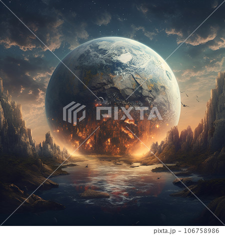 Planet. Abstract wallpaper. Civilization 106758986
