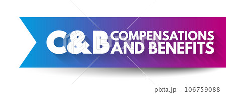 C and B - Compensations and Benefits acronym, business concept background 106759088