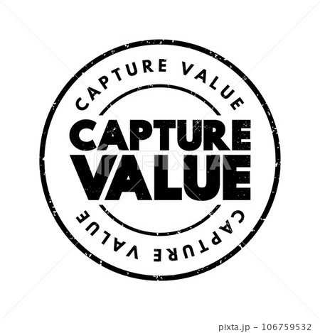 Capture Value text quote, concept background 106759532