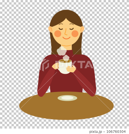 喝熱飲的女人 106760304