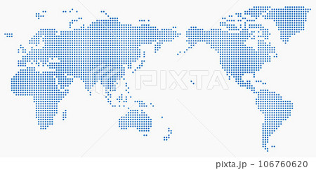 Circle shape world map on white background. 106760620