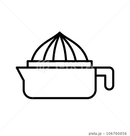 Juice squeezer icon. Manual lemon juicer, isolated on white background. 106760856