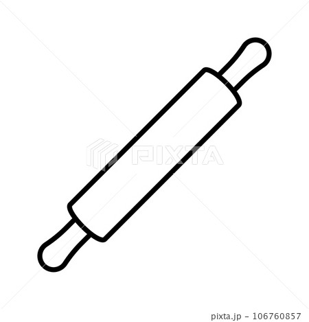 kitchen rolling pin icon, isolated on white background. 106760857