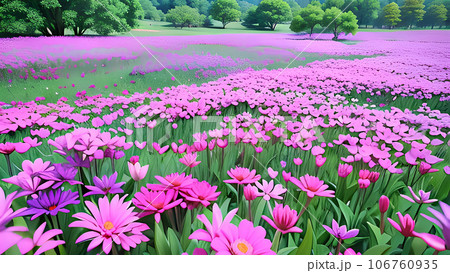 花畑のある風景 106760935