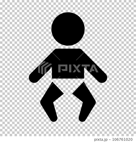 赤ちゃん・新生児 シルエット アイコン 106761020