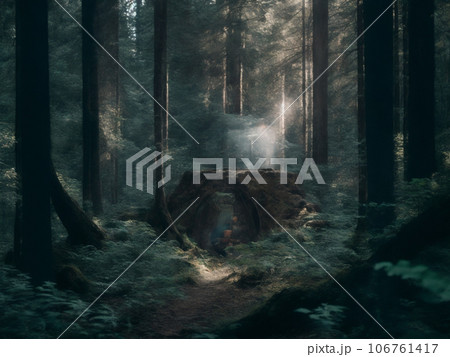 森の中の秘密基地【AI生成画像】のイラスト素材 [106761417] - PIXTA