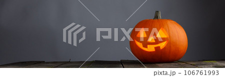Glowing Halloween pumpkin Glowing Halloween pumpkin 106761993