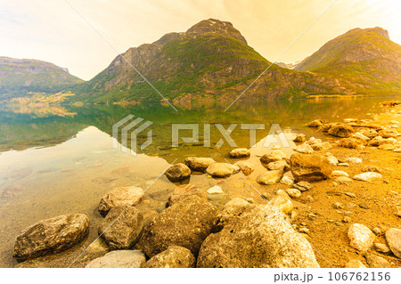 Mountains and fjord in Norway, Mountains and fjord in Norway, 106762156