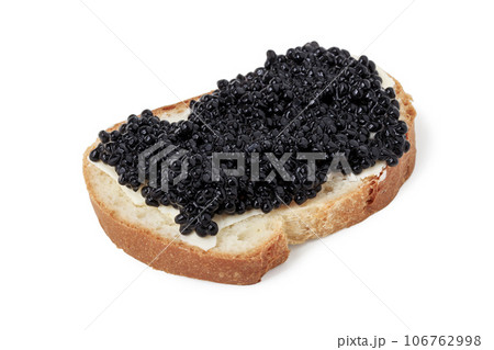 Sandwich with black caviar 106762998