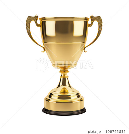 Champion award gold cup isolated 106763853