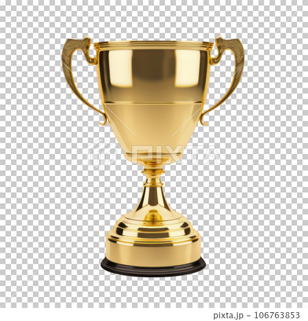Champion award gold cup isolated 106763853