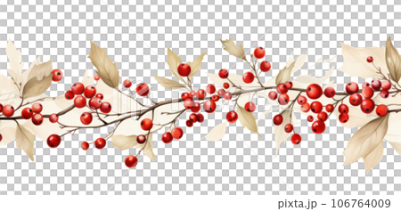 Christmas background with hollly leaves 106764009