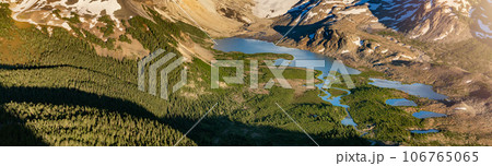 Canadian Mountain Aerial Landscape Nature Background Panorama Canadian Mountain Aerial Landscape Nature Background Panorama 106765065