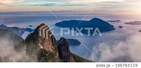 Canadian Mountain Aerial Landscape Nature Background Panorama 106765119