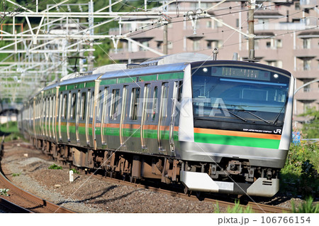 東海道本線　真鶴　JR東日本　E233系3000番台　E-55編成（国府津） 106766154