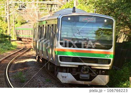 東海道本線 根府川ー早川 JR東日本 E231系1000番台 K-01編成(国府津) 東海道本線 根府川ー早川 JR東日本 E231系1000番台 K-01編成(国府津) 106766223