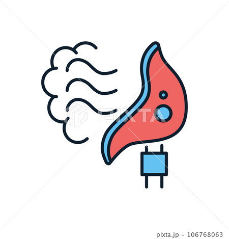 Mechanical ventilation related vector icon 106768063