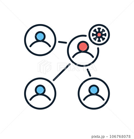 Virus transmission related vector icon 106768078