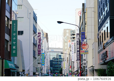 東京のビルの看板 106768916
