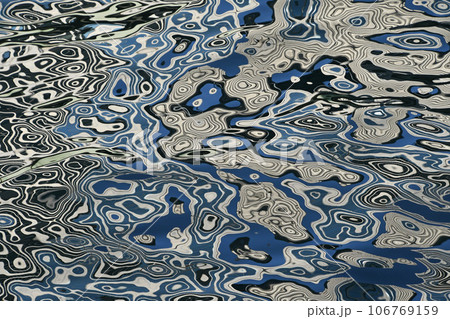 青系抽象画 円形デザイン 青系抽象画 円形デザイン