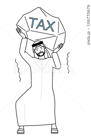 増税に苦しむイスラムの男性 増税に苦しむイスラムの男性 106770676