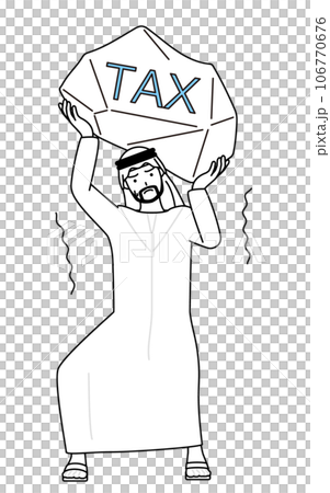 増税に苦しむイスラムの男性 増税に苦しむイスラムの男性 106770676