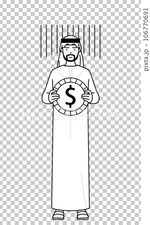 外匯損失和美元疲軟的形象，伊斯蘭男子 106770691
