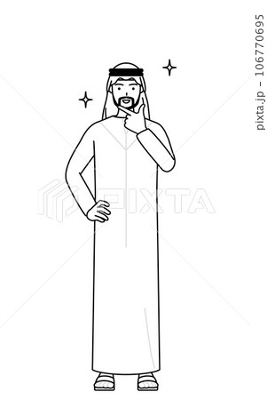 自信家のポーズを取るイスラムの男性 106770695