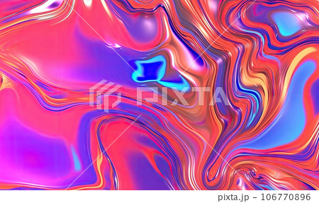 Abstract liquid wave wallpaper. Creative holographic banner. Created with AI tools 106770896