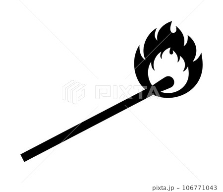 火のついたマッチ棒 106771043