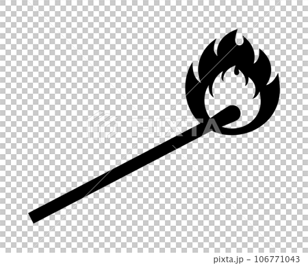 火のついたマッチ棒 106771043