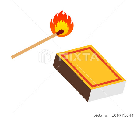 火のついたマッチ棒 106771044