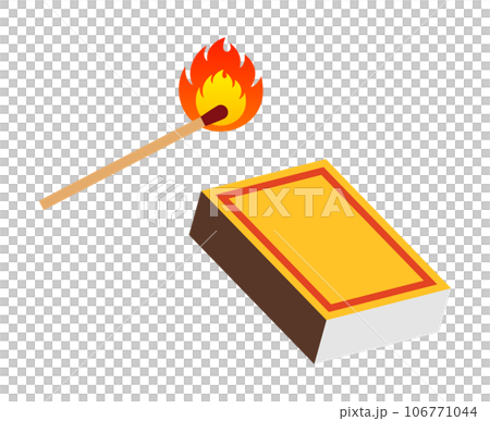 火のついたマッチ棒 106771044