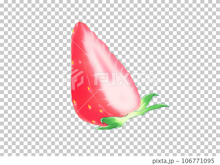 水彩風のいちごのイラスト横 106771095