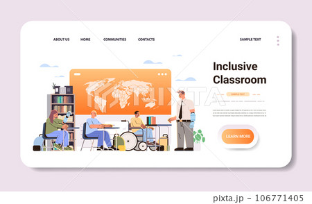 group of young disabled men and women meeting in inclusive classroom feeling positive and confident people with disabilities concept 106771405