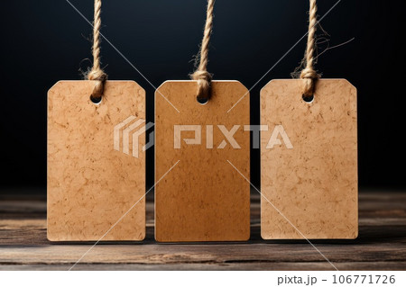 Blank empty mockup of tag labelfor branding generative ai 106771726