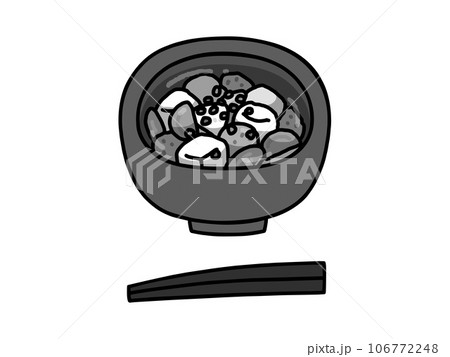 けんちん汁・郷土料理・神奈川県・モノクロ 106772248