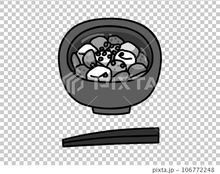 けんちん汁・郷土料理・神奈川県・モノクロ 106772248